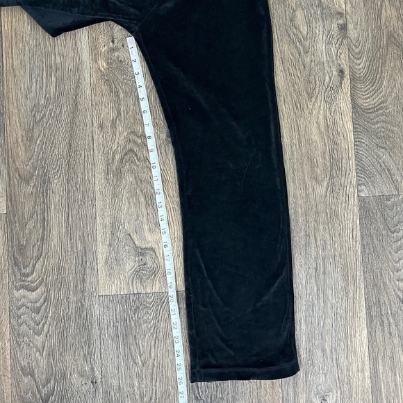 BCBGmaxazria Women Size S Black Logo Embellished Pullon Track Velvet Pants Y2K - Picture 12 of 14